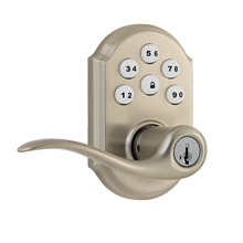 Kwikset SmartCode Lever with Z-Wave; Satin Nickel