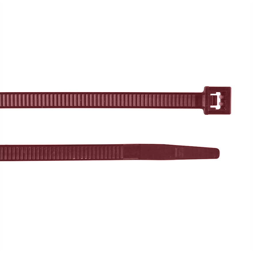 ACT 7in PLENUM Cable Ties, Burgundy, qty100 ACT7500PL