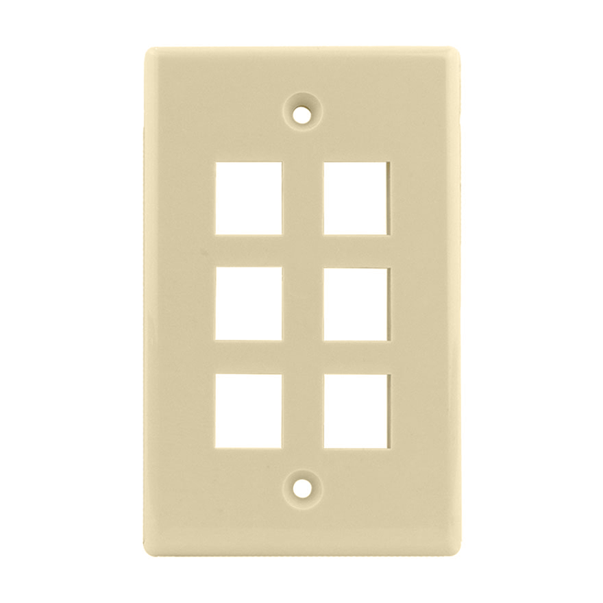 KEYSTONE WALL PLATE FOR 6 CON3006I