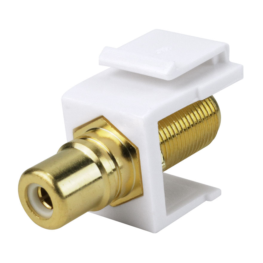 F to RCA Keystone Jack WHITE CON3030W