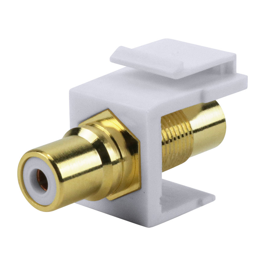RCA to RCA Keystone Jack WHITE CON3031W
