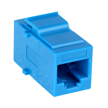 Cat5e pass-through Jack BLUE CON3033B