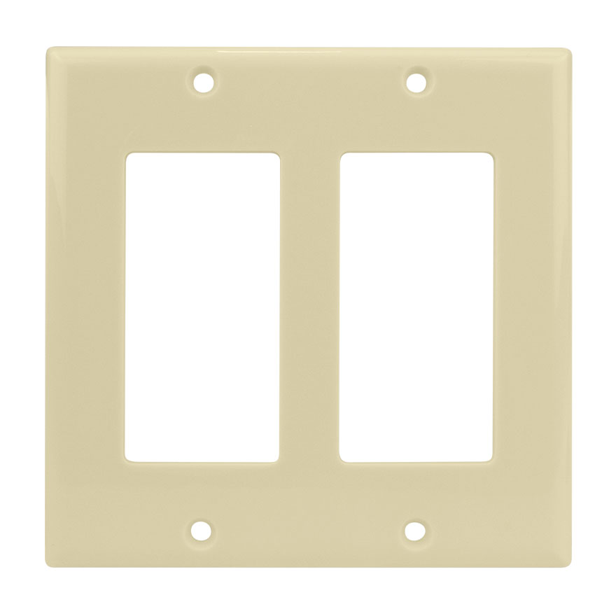 Dual Gang Ivory Decora Plate CON3041I
