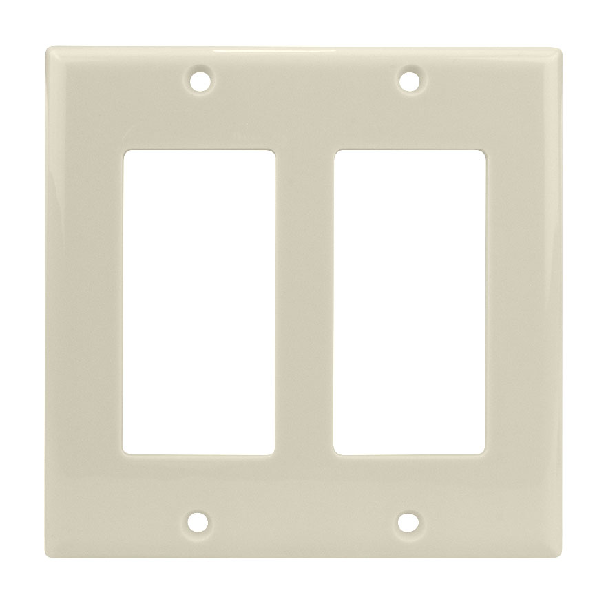 Dual Light Alm. Decora Plate CON3041LA
