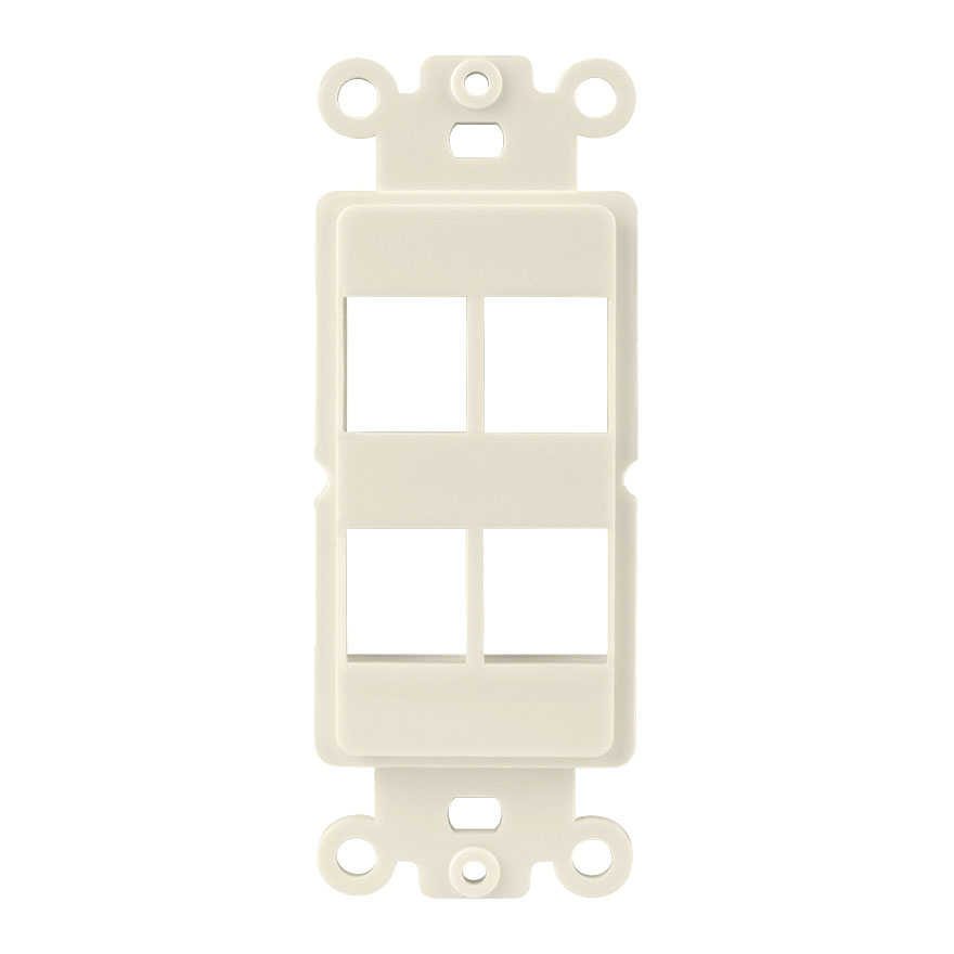 Lgt Almond 4 Port Decora Strap CON3054LA