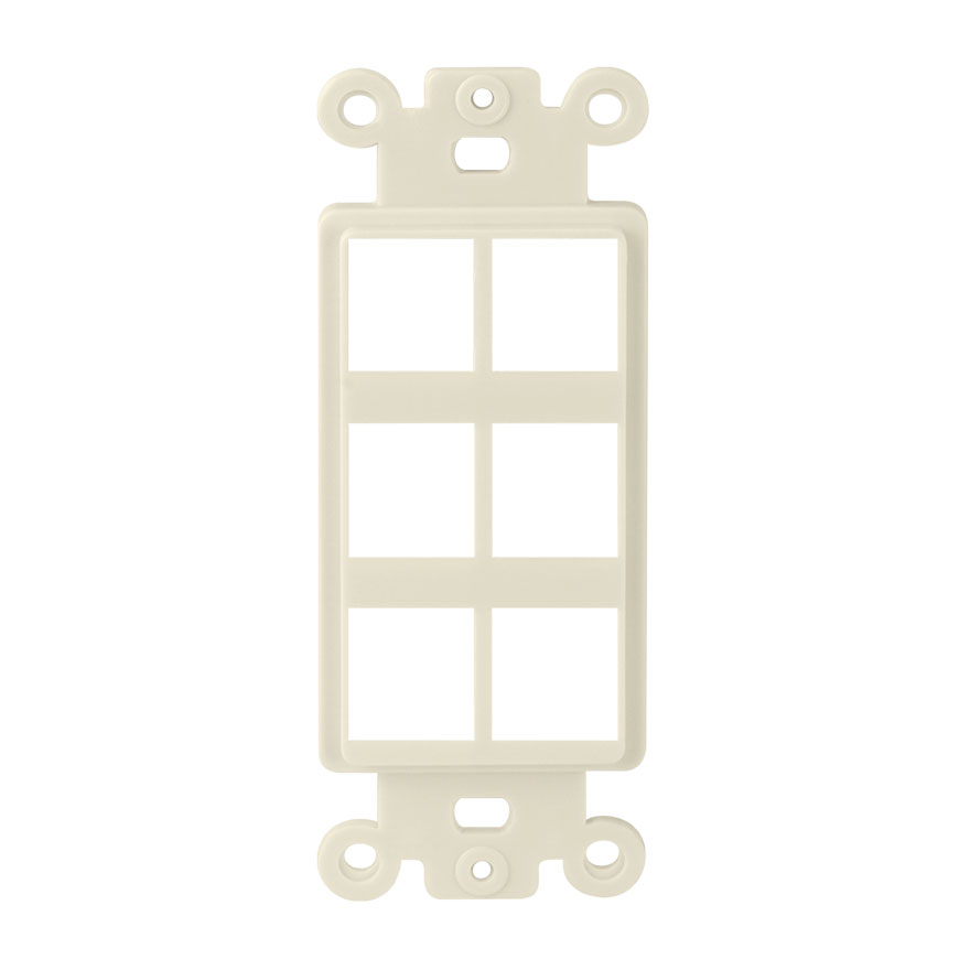 Lgt Almond 6 Port Decora Strap CON3056LA