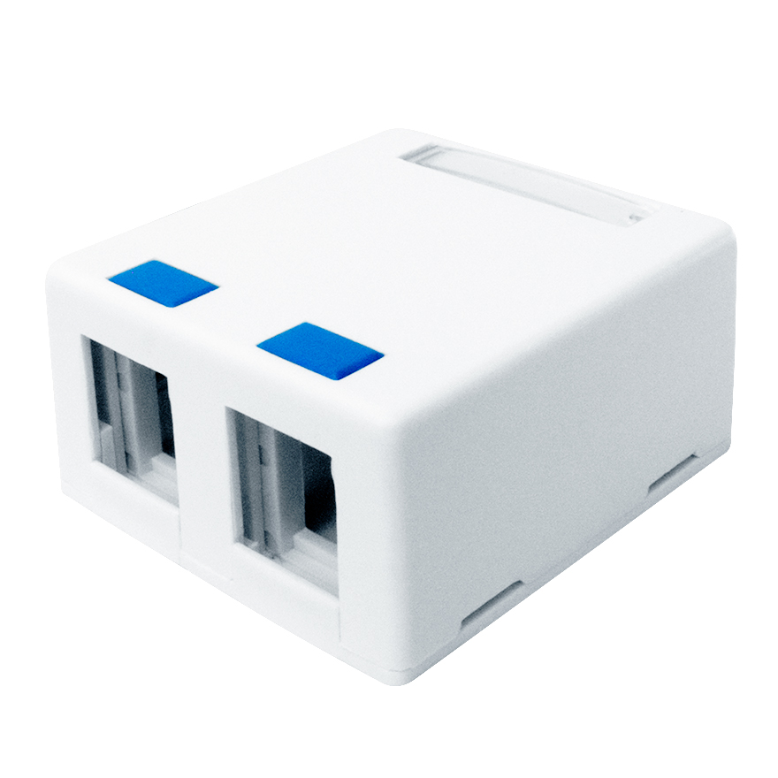 DUAL WHITE SURFACE MOUNT PUNCH CON4040W