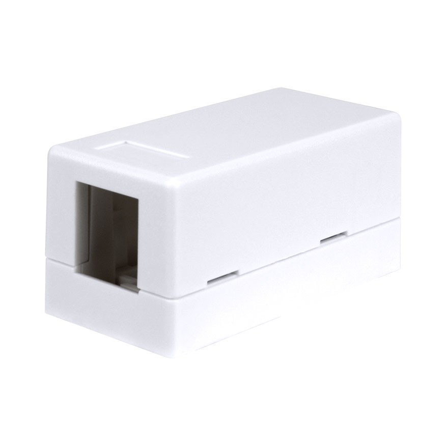 WHITE SURFACE MOUNT JACK CON4041W