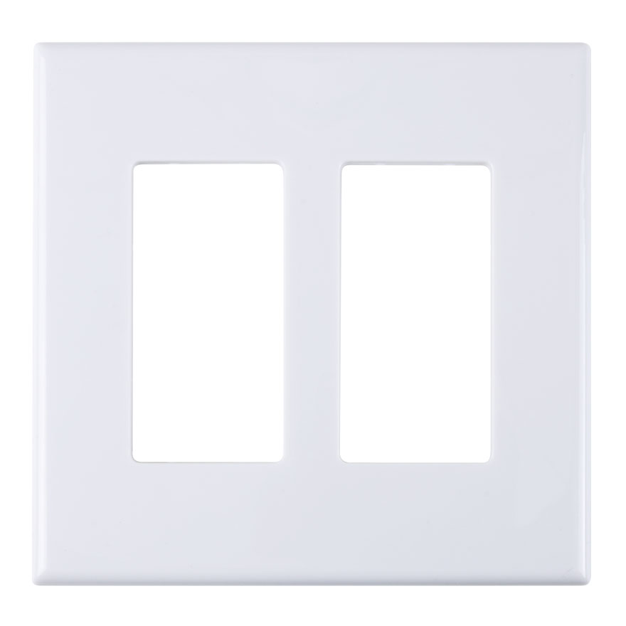SCREWLESS 2 GANG DECORA PLATE CON4052W