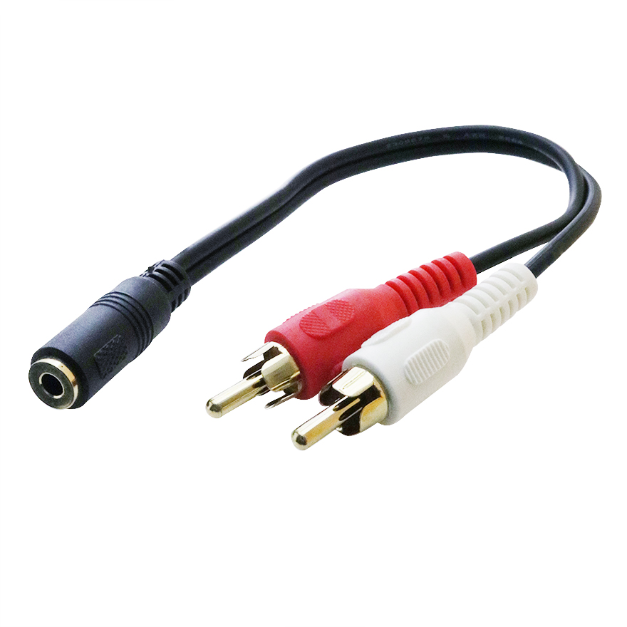 3.5MM FEMALE TO 2 RCA MALE CON7014