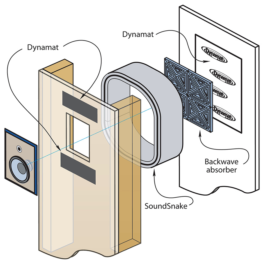 In wall shop speaker enclosure