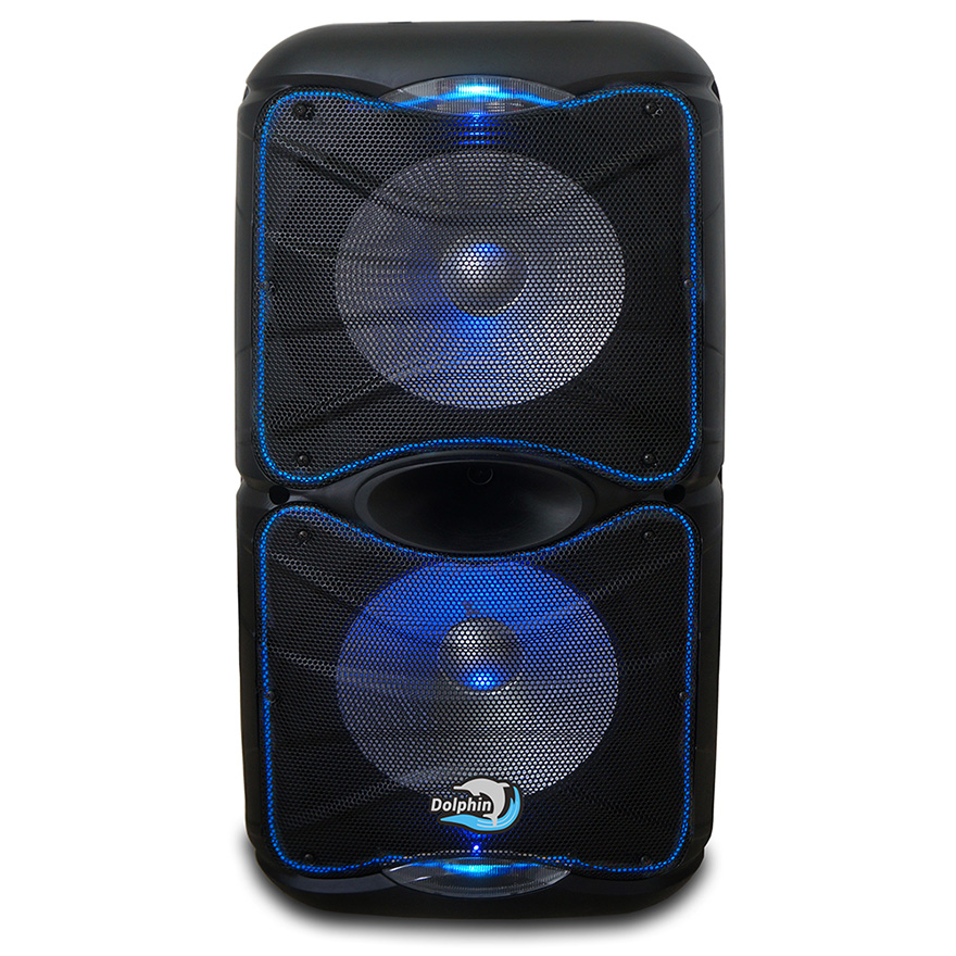Dolphin Audio SP-212RBT Dual 12” Rechargeable Party Speaker - Skywalker