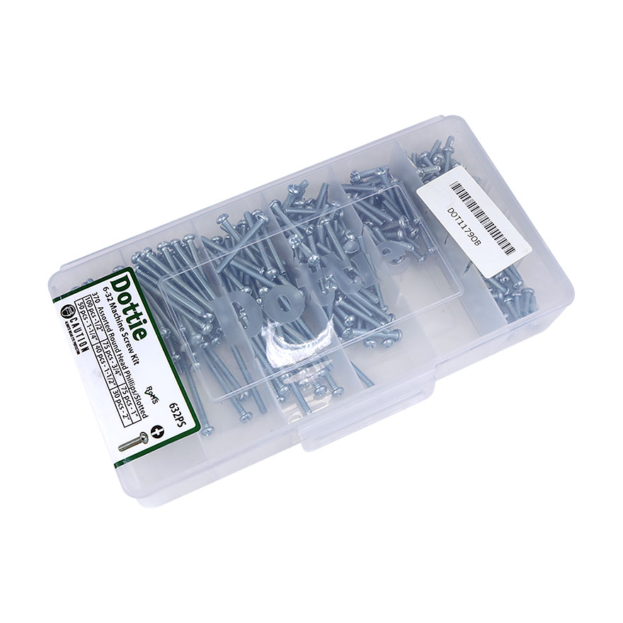 Dottie 632PS 632 Phillips/Slotted Round Head Machine Screw Kit Skywalker
