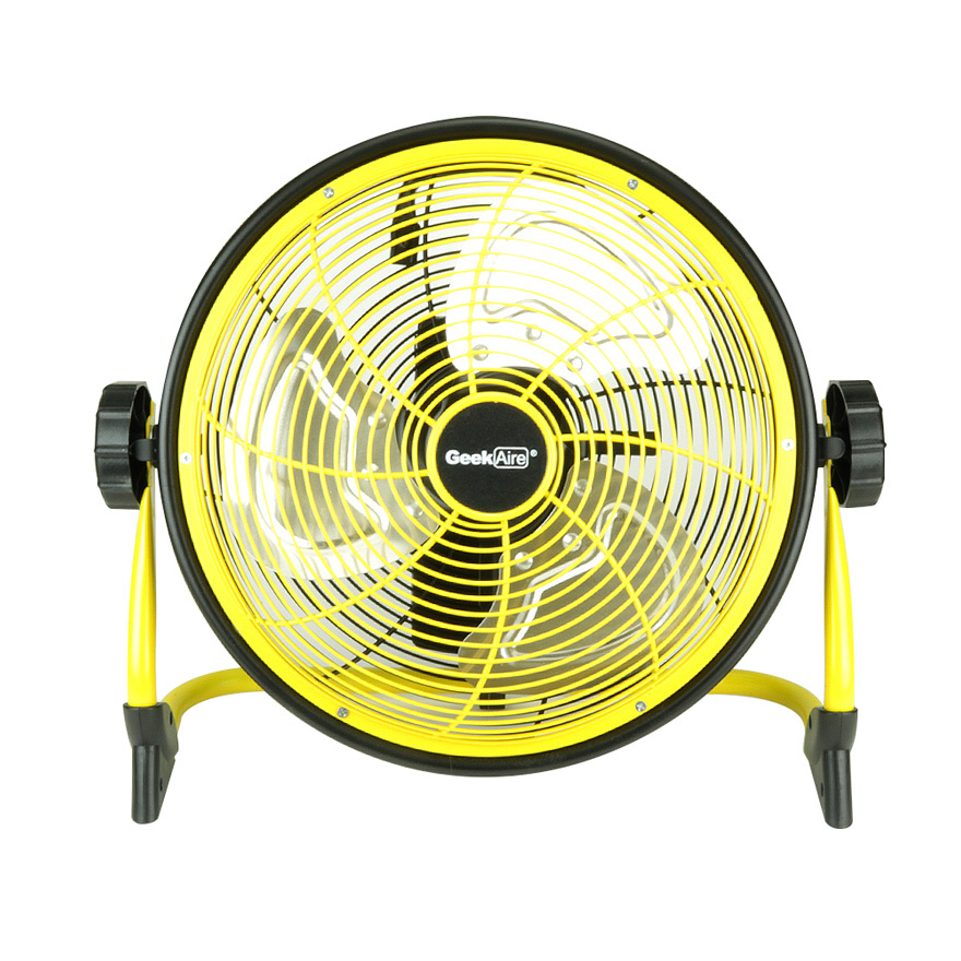 Geek Aire CF1 Outdoor Rechargeable Variable Speed Floor Fan w/ Power Bank Feature (12”) **Open
