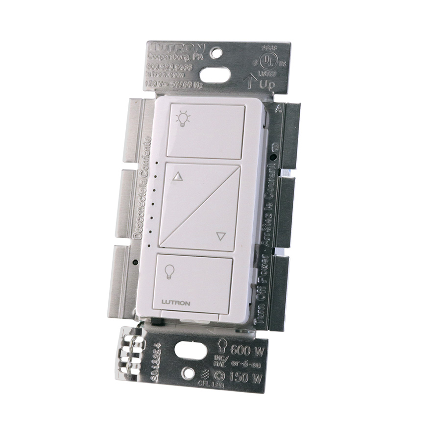 Lutron® PD6WCLWH Caseta® InWall Dimmer Kit w/ 1 Claro Wallplate