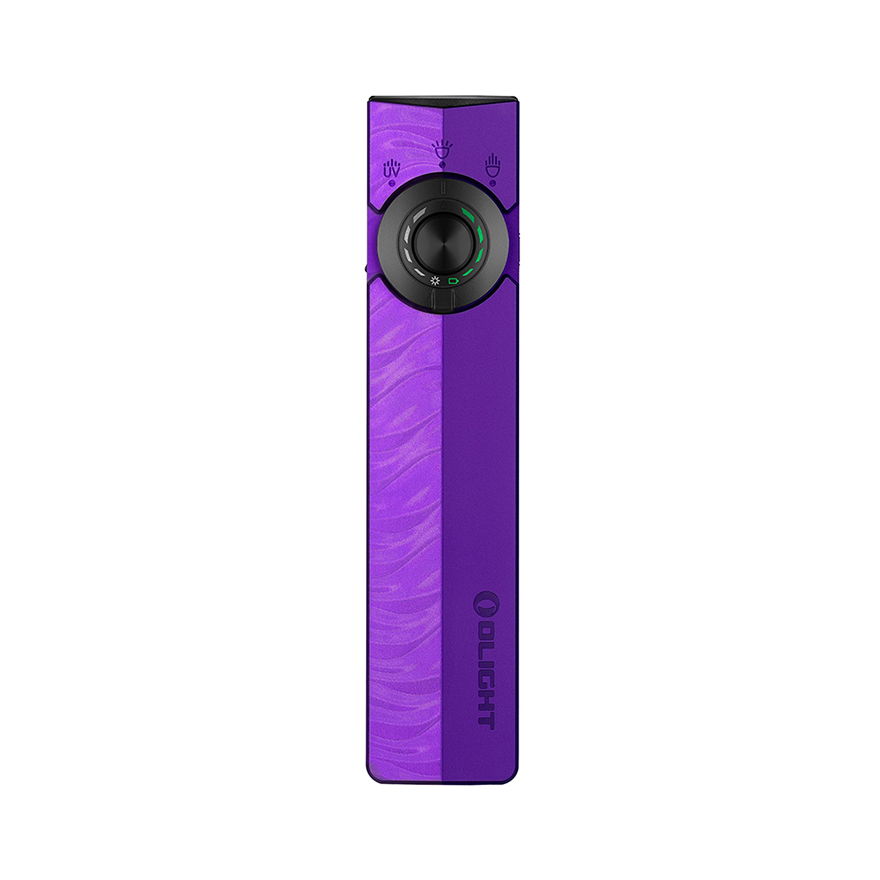 Olight ArkPro EDC Flashlight 1500 Lumens UV Green Laser Flat Unibody Light - Nebula Violet CW 