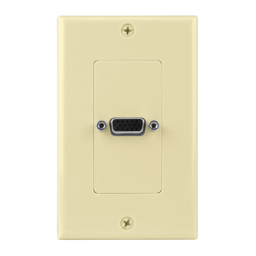 Skywalker Signature Series Wall Plate with VGA  Female to Female, Ivory SKY05077I