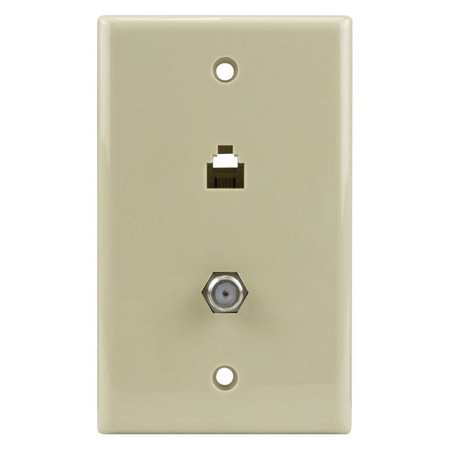 Skywalker Signature Series Wall Plate w/F-81 and Phone,  Ivory SKY05083I