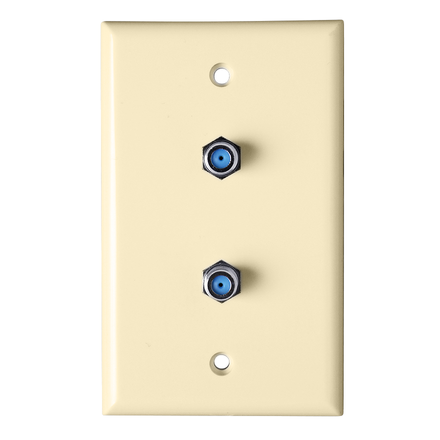 Skywalker Signature Series Wall Plate w/dual 3.0ghz F-81, Ivory SKY05092I