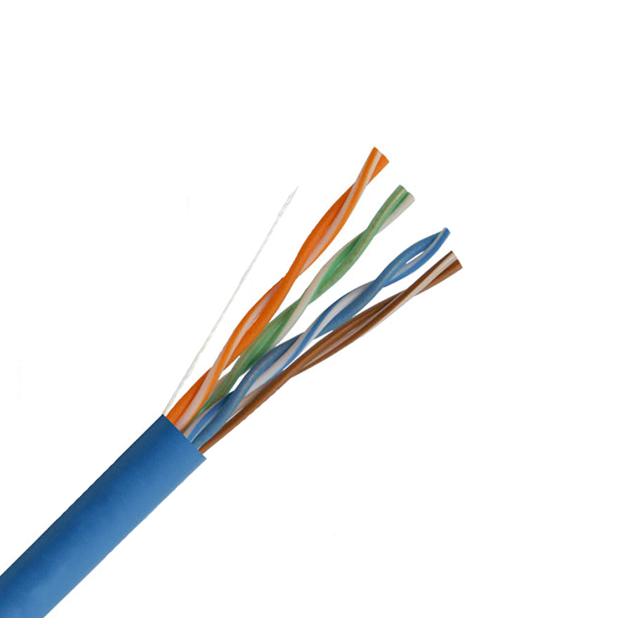 Vertical Cable Cat-5e Plenum, 24awg Solid, 1000ft Pull box, Blue VER1510