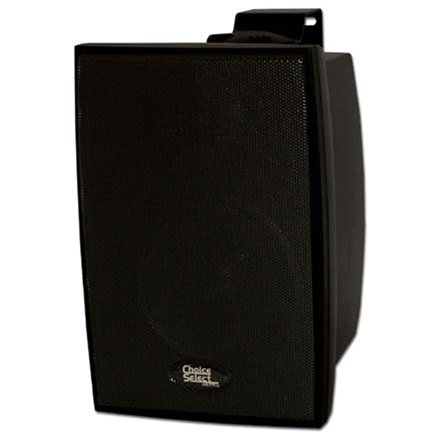 Choice Select Ultra 5.25in Weather Resistant Speakers with Aluminum grill, Black, pair