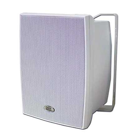 Choice Select Ultra 6.5in Weather Resistant Speakers with 75v transformer, with Aluminum grill, White, pair