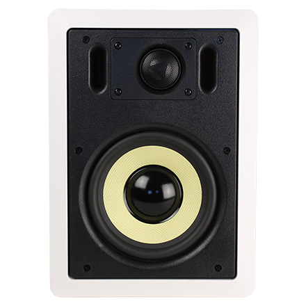 Choice Select 6.5in In-Wall Speaker w/back cover, White, pair