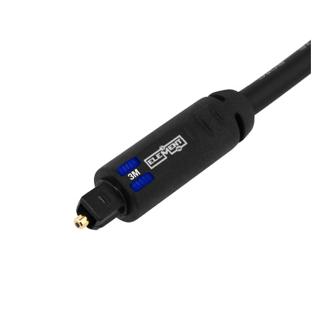 Element-Hz Digital-Audio Fiber Optic/Toslink Cable 3 Meter (9.84ft)