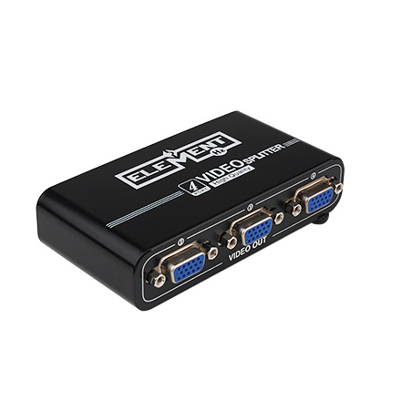 Element-Hz 4-Way VGA Splitter, 350MHz