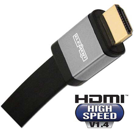 Element-Hz 1m (3.28ft) High Speed HDMI Cable w/ Ethernet, Flat Jacket (Silver)