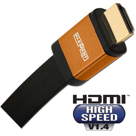 Element-Hz 6m (19.7ft) High Speed HDMI Cable w/ Ethernet, Flat Jacket (Orange)