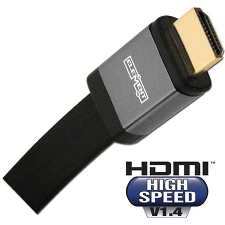 Element-Hz 15m (49.2ft) High Speed HDMI Cable w/ Ethernet, Flat Jacket (Gray)