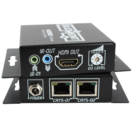 Element Hz Dual Cat 5e/6 HDMI 1.4 Extender with BI-Directional IR (130ft)