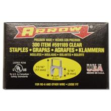 Arrow T-59 Insulated Staples, Clear, 5/16in, qty300 ARR516CL