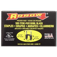 Arrow T-59 Insulated Staples, Black, 5/16in, qty300 ARRT59S