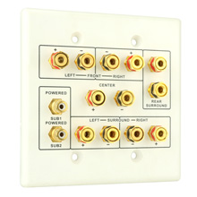 Choice Select Dual Gang 6.2 Home Theater Connection Wall Plate, white