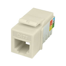 Construct Pro KEYSTONE RJ-11 PHONE JACK (ALMOND) 6P4C CON3022A