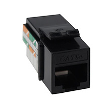 Construct Pro Keystone Cat5e Insert, RJ-45, Black CON3024K