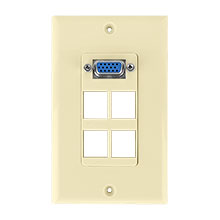 VGA + 4 ports DECORA PLATE CON3086I