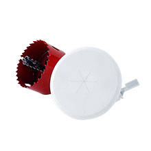 Screw in Cable Pass Through Port (White) with holesaw