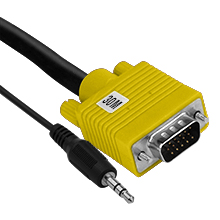 Element-Hz VGA Cable with 3.5mm Stereo Plug, 30M (Yellow)
