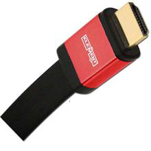 Element-Hz 2m (6.56ft) High Speed HDMI Cable w/ Ethernet, Flat Jacket (Red)