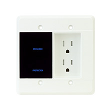 Element-Hz Power Series In-Wall Surge Protector w/ Recessed Dual Outlet, 1080 Joules