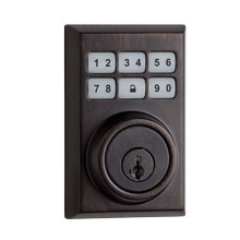 Kwikset Contemporary Smartcode Deadbolt with Z-Wave; Venetian Bronze