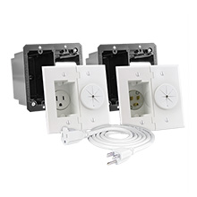 Midlite A2GESR-W Power+Port&amp;#0153; Kit with 6ft cord, white