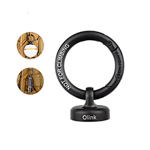 OLIGHT OLINK Portable Magnetic Hook Compatible with Flashlights, Obulb Series, Stainless-Made Carabiner-Style Ring (Black)