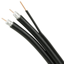 Skyline RG-6 Dual Coax w/Ground, CCS,  500ft, black SKL1282B