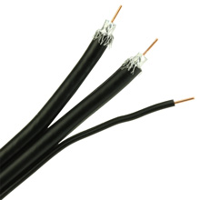 Skyline RG-6 Dual w/Ground Coax, SC, UL, 500ft, black SKL1292B