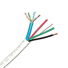 Skyline Combo Cat5e/16ga 4-wire Speaker Cable, CL2, 500ft reel SKL1485