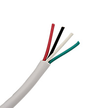 100ft 18 Gauge 4 Wire Speaker Cable, Paper Spool, CL2 UL, Black SKL2502K